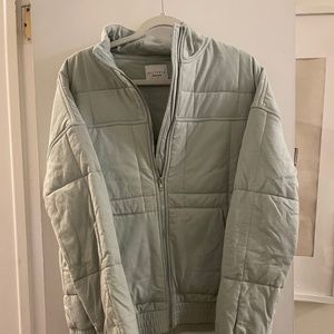 Anthropologie, Alfenix 100% Mint Green Cotton Jacket, M